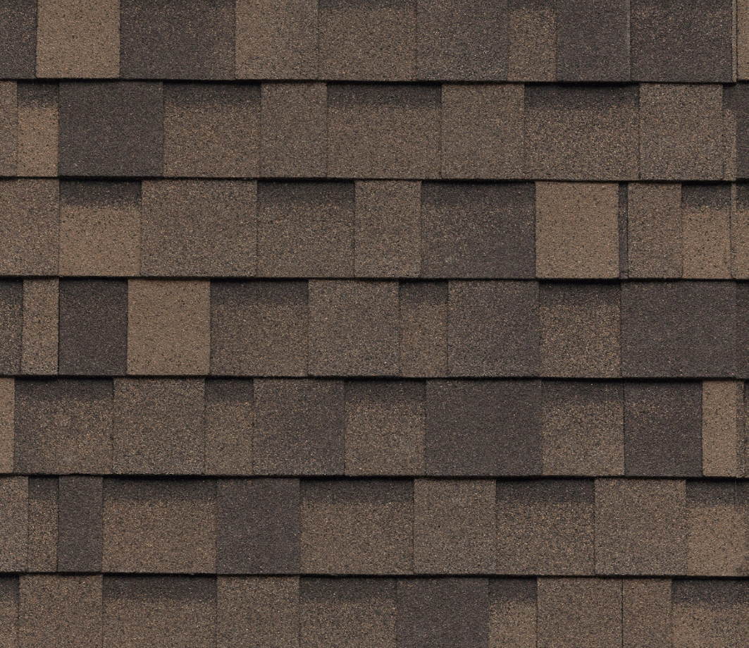 Pattern of shadow brown shingle.