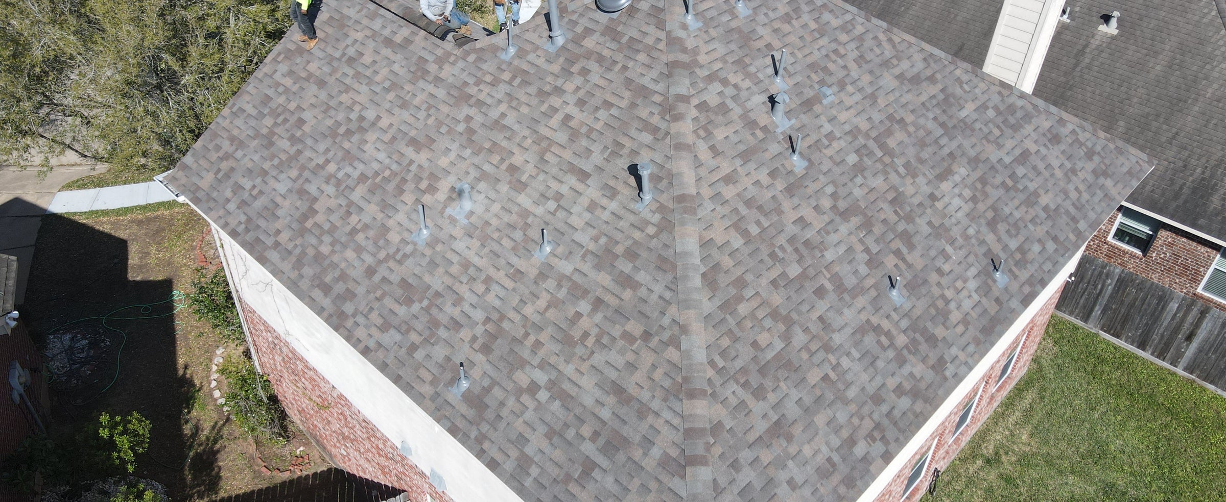 Roof that has been built and completed by PPB Roofs & Restoration in Pearland, TX