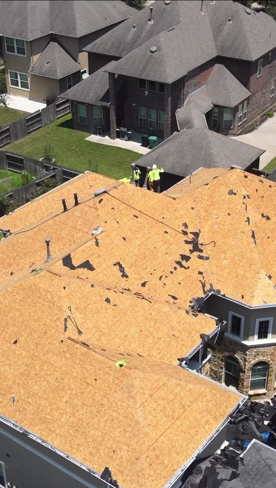 Video taken of a old roof removal and a new roof installation.