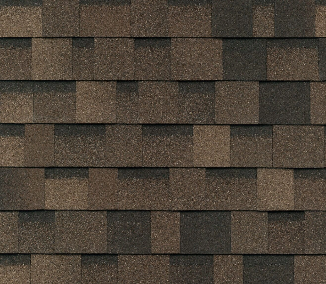 Patterned brown shingles